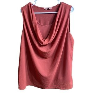 East Adeline Orange Scoop Neck Sleeveless Blouse Size 2X